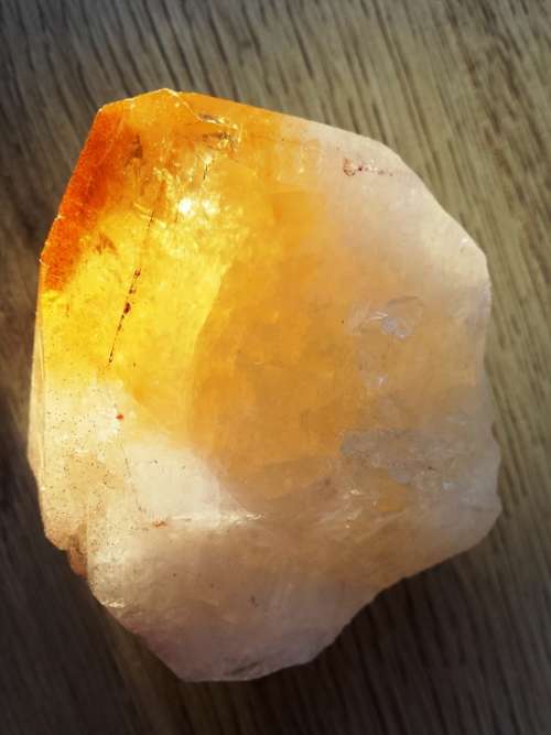 Quartz Crystal Orange Yellow Stone Energy Mineral