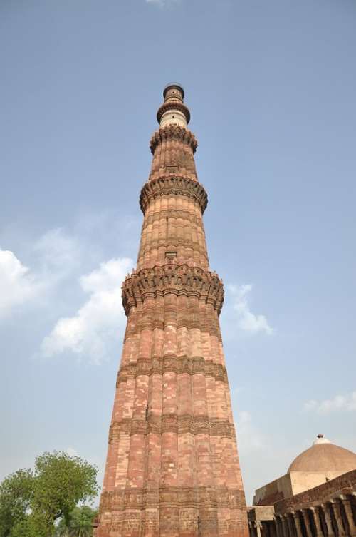 Qutub Minar New Delhi Monument Tower Minaret India