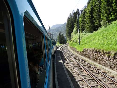 Rack Railway Rail Train Mountains Transport