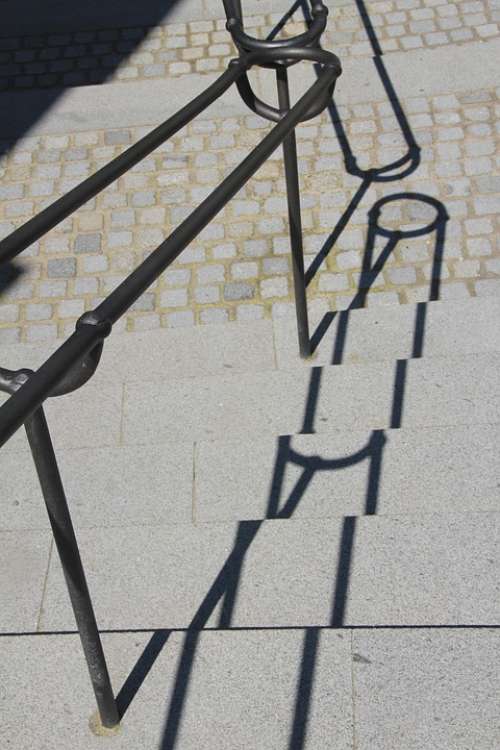 Railing Shadow Sun Stairs Staircase Gradually