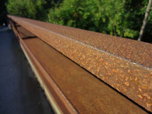 Railing Bridge Rust Rusty Train Railway