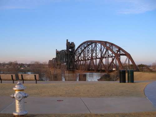 Railroad Bridge Railway Bridge Bridge Arkansas River