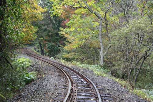 Railroad Tracks Nature Jeju Island