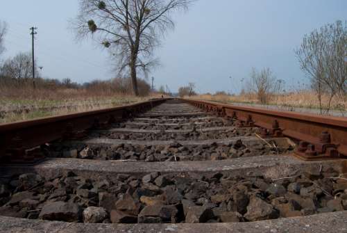 Railroad Tracks Railway Sleepers
