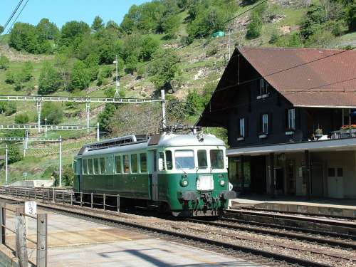 Railway Railcar Historically Switzerland Bls