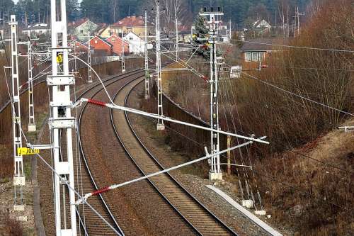 Railway Rails Train Signal Signals Transport