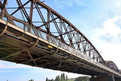 Railway Bridge Bridge Prague Vltava Czech Republic