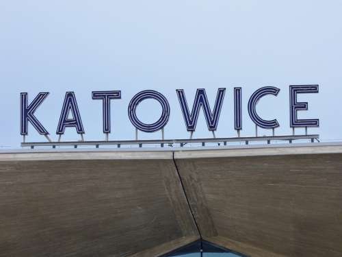 Railway Station The Inscription Katowice City Sky