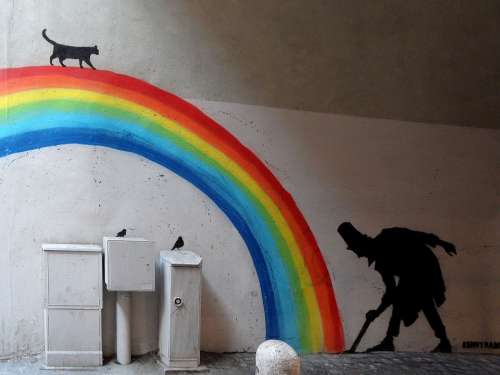 Rainbow City Murals Graffiti Fantasia Color