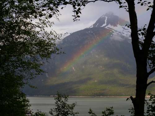 Rainbow Mountain Alaska Scenery Landscape Lake