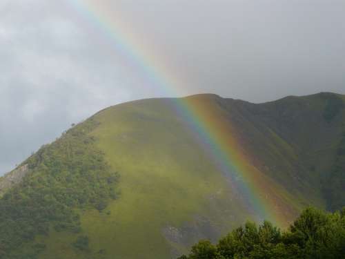 Rainbow Mountain Alps Nature Landscape