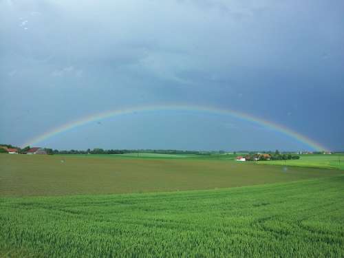 Rainbow Landscape Natural Phenomenon Nature Sky