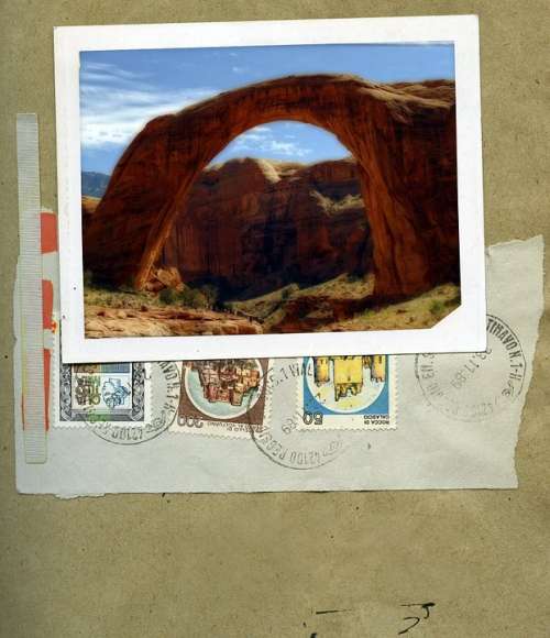 Rainbow Bridge Lake Powell Page Arizona Usa Stamps