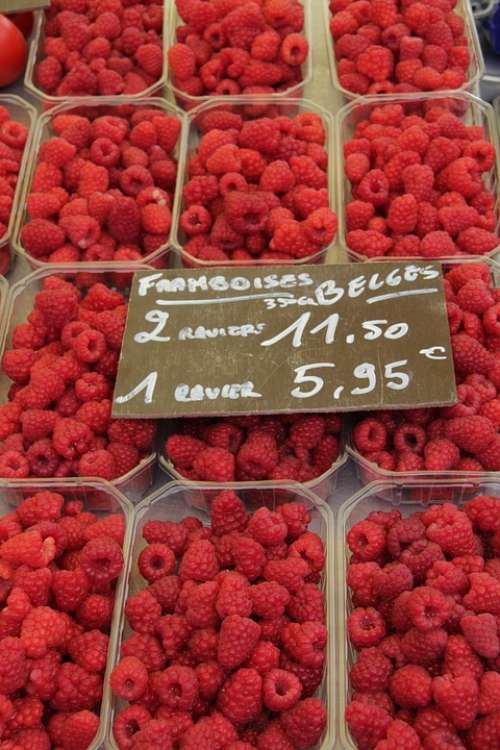 Raspberry Market Summer Fruit