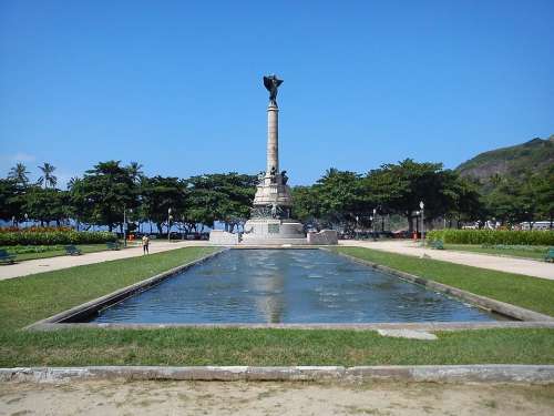 Red Beach Urca Rio De Janeiro Statue Brazil