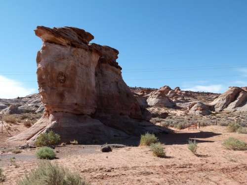 Red Rock Sandstone Erosion Hot Dry Rock Formation