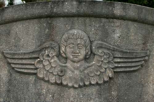Relief Angel Portrait Sculpture Figure Stone