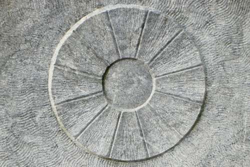 Relief Stone Symbol Wheel District Rays