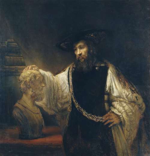 Rembrandt Aristotle Bust Art Painting