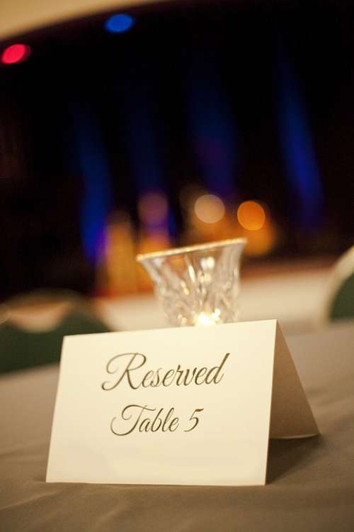 Reservation Event Table Celebration Dinner Banquet