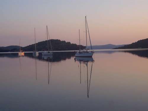 Rest Meditation Harmony Water Croatia Sunrise