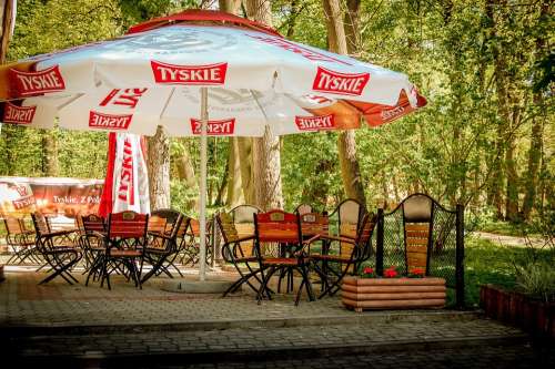 Restaurant Garden Beer Tyskie Umbrella Relaxation