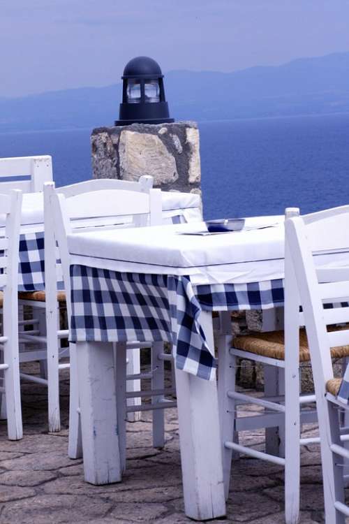 Restaurant Eat Lunch Greece Blue Sea Vacations