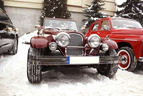 Retro Car Chrysler Le Baron Convertible Wedding Car