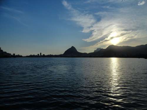 Rio De Janeiro Pond Lagoa Rodrigo De Freitas Brazil