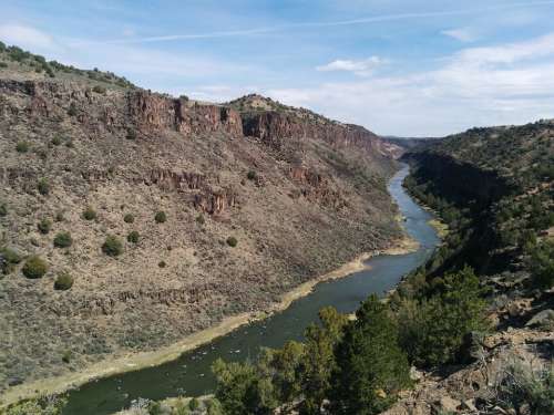 Rio Grande Winding Valley Gorge New Mexico Escape
