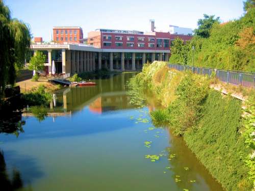 River Water Nature Landscape Grass Green