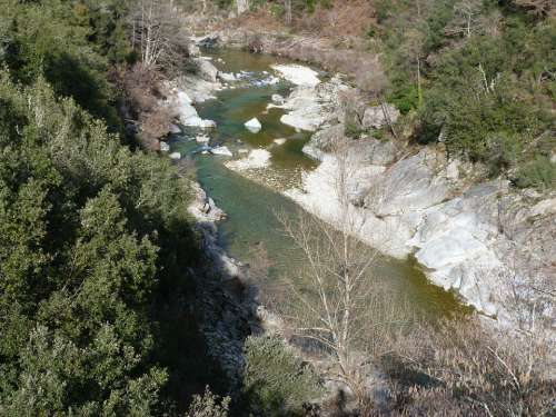 River Water Courses Nature Landscape Cévennes