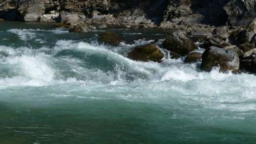 River Water Courses Nature Current Waves Whirlpool