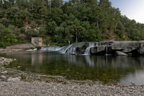 River Waterfall Ardeche Water Nature Romantic