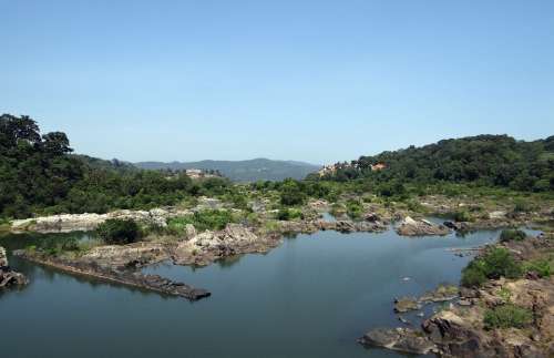 River River Bed Sharavati Jog Falls Western Ghats