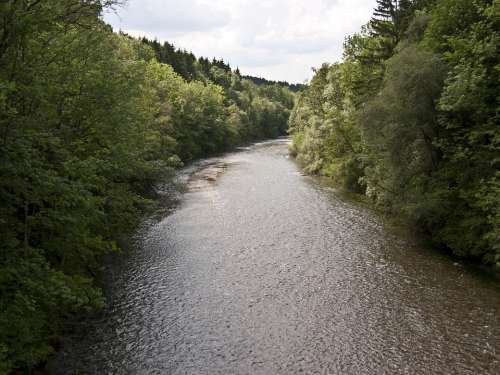 River Nature Landscape Ammer Peißenberg