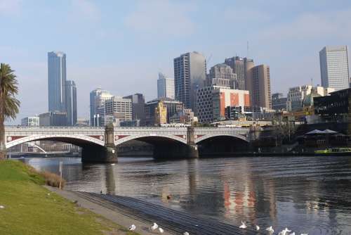 River Banks City Sun Melbourne
