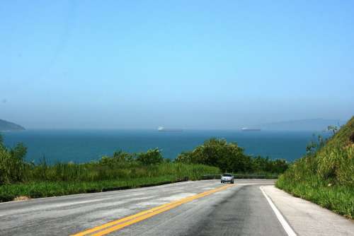 Road Road Trip Mar Sky Blue Sky Angra Rio Santos