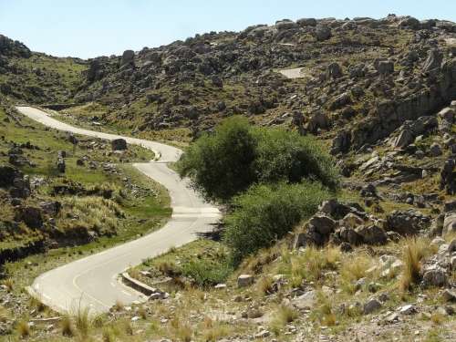 Road Asphalt Hills Argentina Transport Route