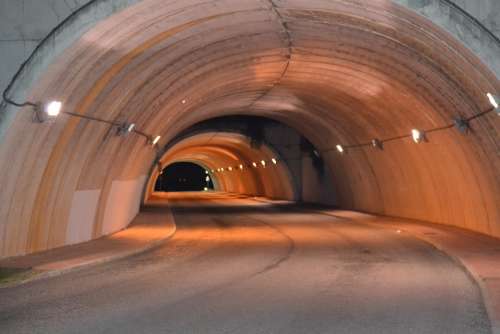 Road Tunnel Auto Tunnel Tunnel Concrete