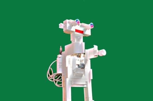 Robot Lego Android Robotics White Green Background
