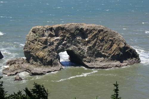 Rock Bridge Rock Oregon Rock Formation Nature