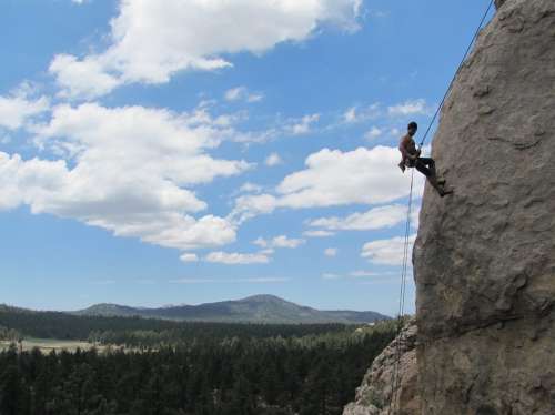 Rock Climbing Rappelling Rappel Abseiling Adventure