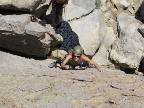Rock Climbing Female Extreme Outdoor Adventure