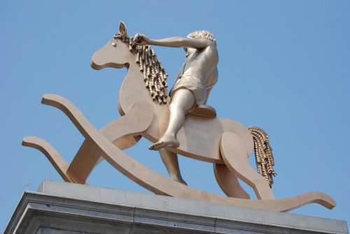 Rocking Horse Child Sculpture London Trafalgar