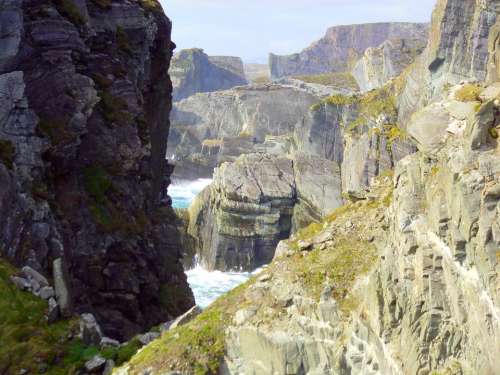 Rocks Sea Shoreline Landscape Irlanda Mizen Head