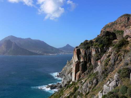 Rocks Cliffs Sea Bay Hout Bay South Africa Cape