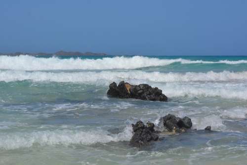 Rocks Sea Coast Nature Waves