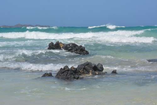 Rocks Sea Coast Nature Waves