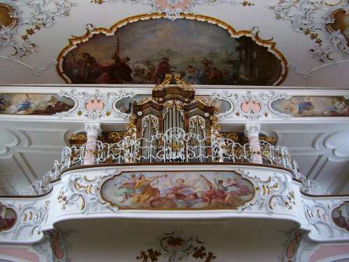 Rococo Organ Gallery Parish Church St Ulrich Seeg